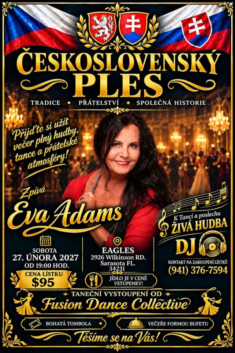 ČESKOSLOVENSKÝ PLES /Sarasota 27.02.2027 Florida