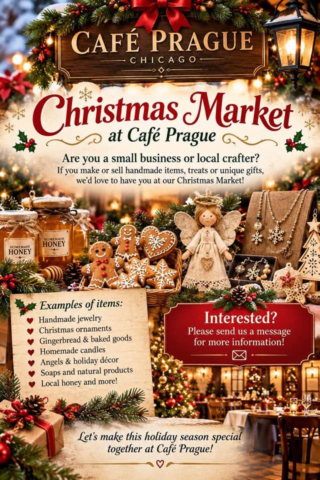 Christmas Market v Cafe Prague /12.2026 Chicago *ILLINOIS*