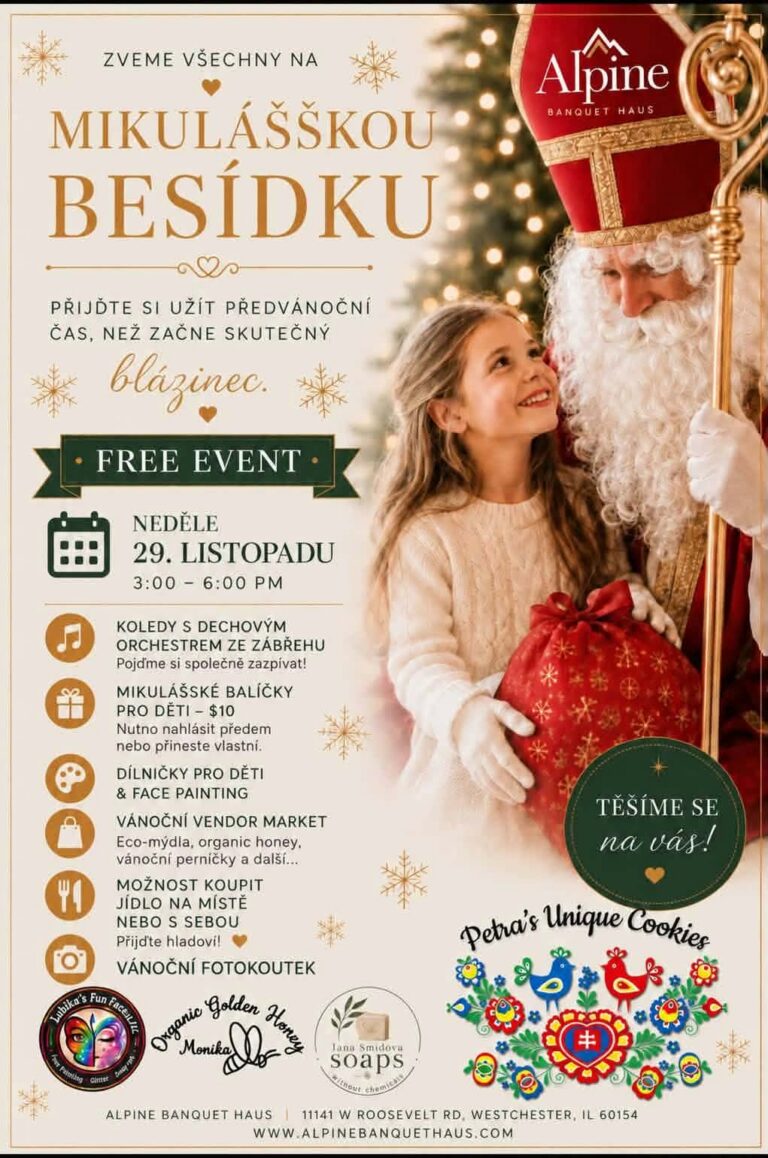 MIKULÁŠSKÁ BESÍDKA (Alpine Banquet Haus) /29.11.2026 Chicago *ILLINOIS*